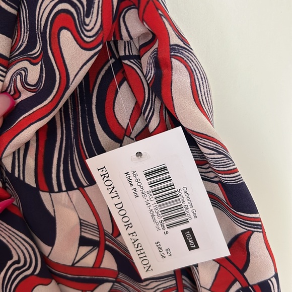 Catherine Gee Sophie Printed Silk Blouse - Picture 5 of 5